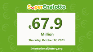 2023年10月10日的超乐透（SuperEnalotto）彩票结果 – 目前奖金为67,900,000欧元。