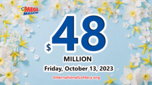 2023年10月10日的结果：Mega Millions 大奖为 $48,000,000。